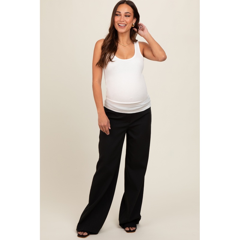 Black Basic Maternity Trousers