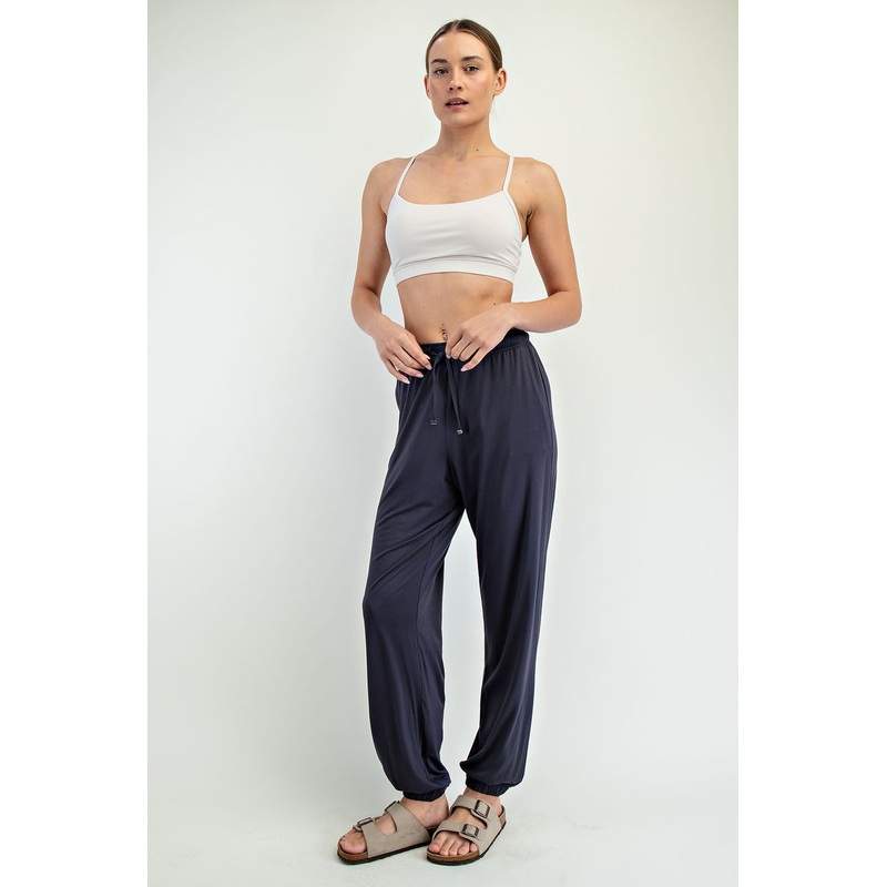 Charcoal Drawstring Jogger Pants