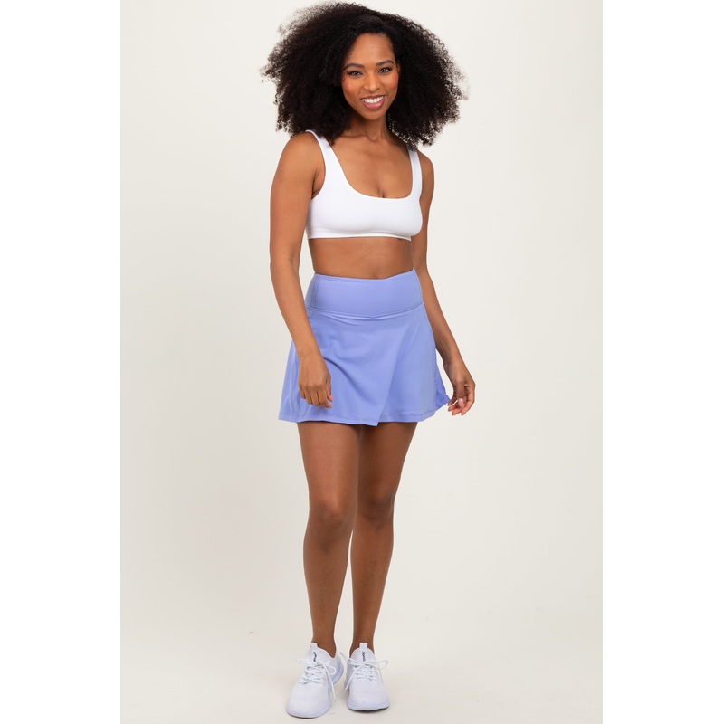 Periwinkle Back Pleat Skort