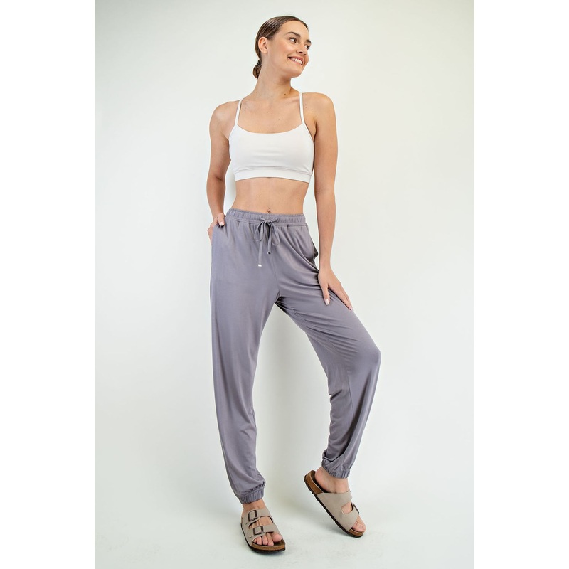 Grey Drawstring Jogger Pants
