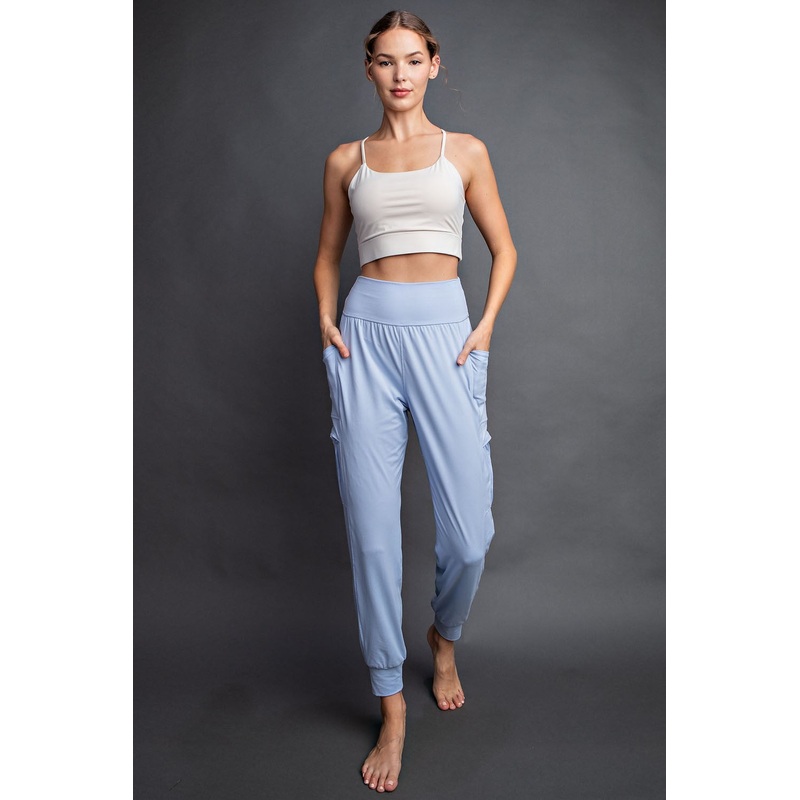 Light Blue Cargo Pocket Jogger Pants