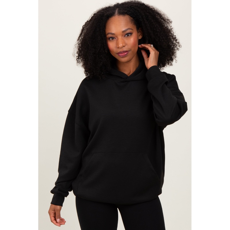 Black Basic Hoodie Sweatshirt