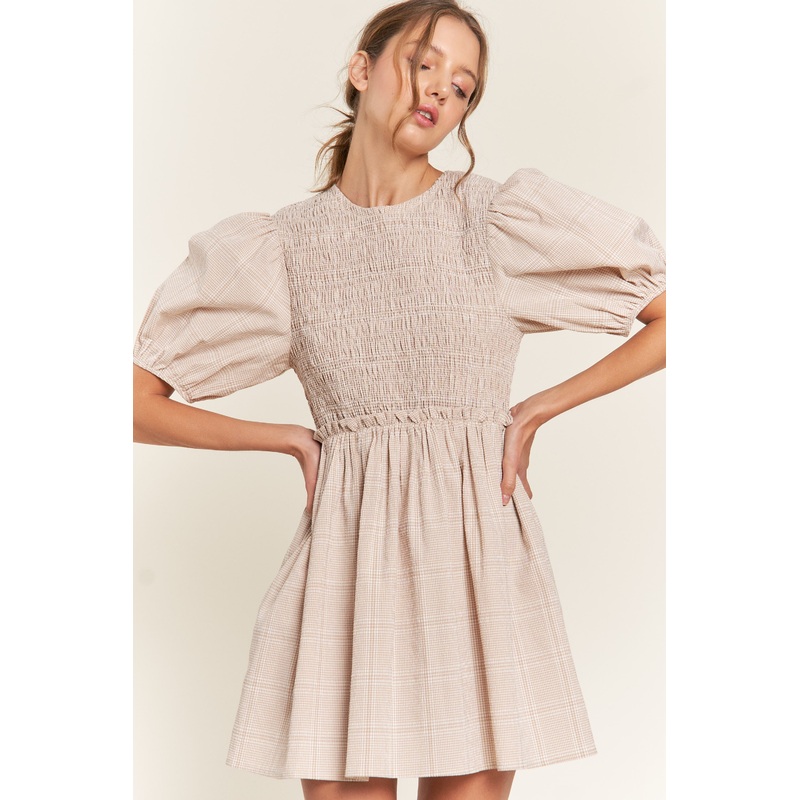 Beige Mini Dress
