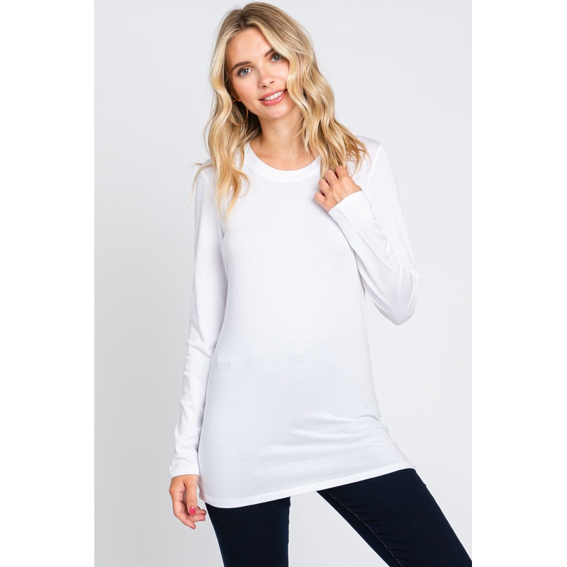 White Long Sleeve Top
