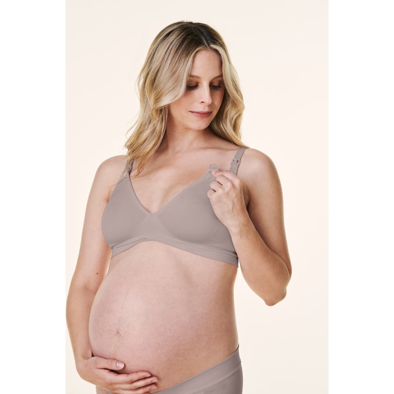 Taupe Bravado V-Neck Maternity Nursing Bra
