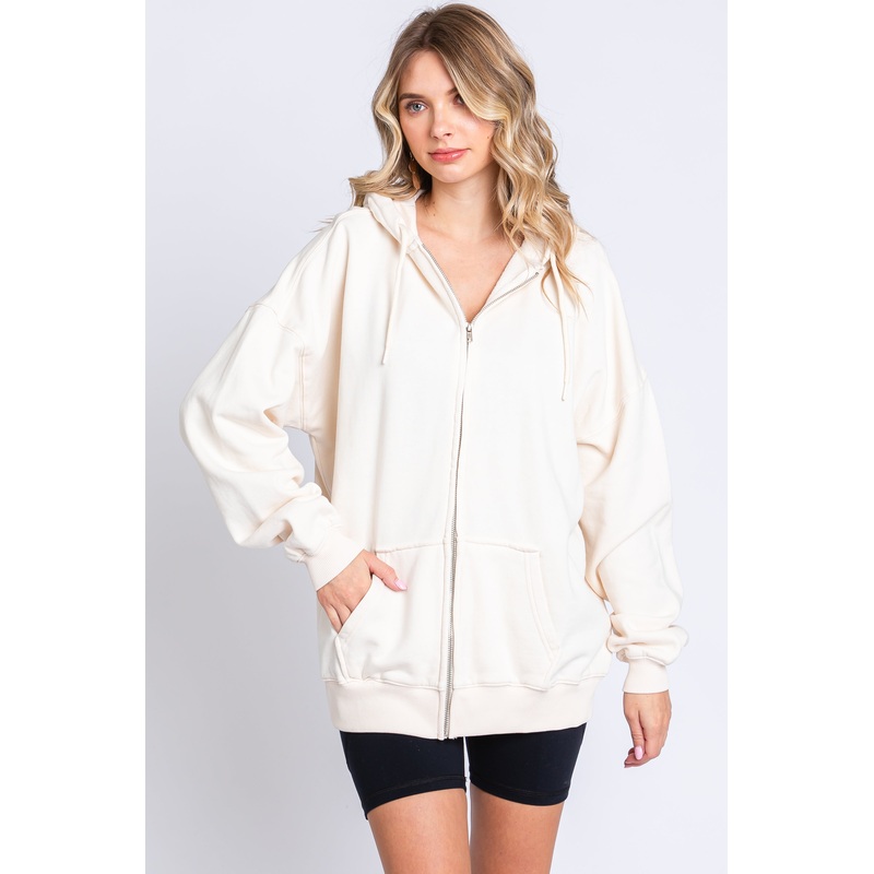 Cream Hooded Jacket