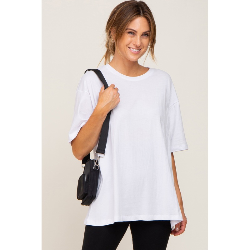 White Basic Oversized Tee