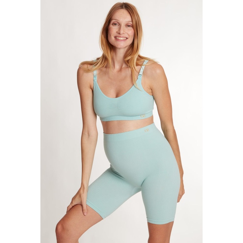 Mint Cache Couer Maternity Zoe Mid Thigh Shorts