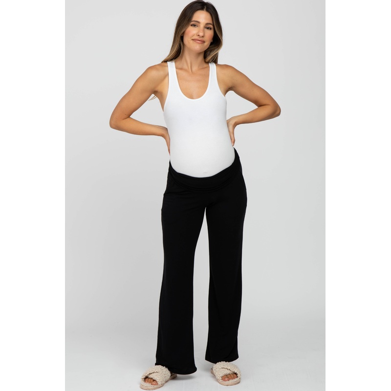 Black Maternity Yoga Pants