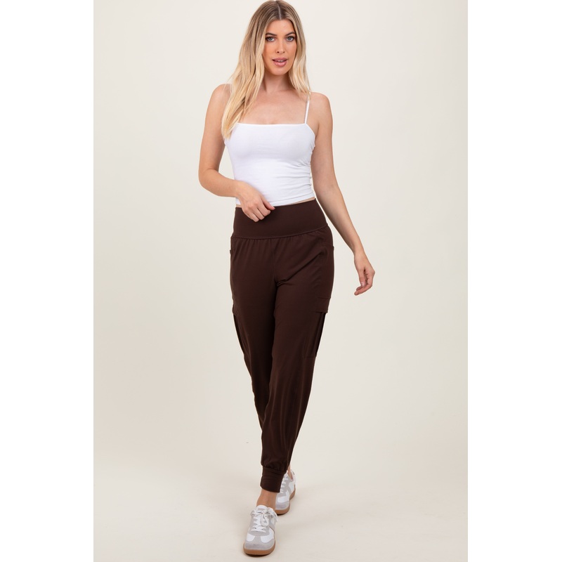 Dark Mocha Cargo Pocket Jogger Pants