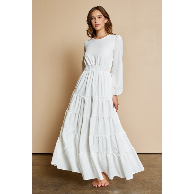 White Tiered Dress