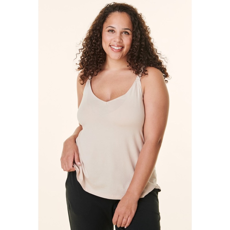 Cream Bravado Drop Front Nursing Tank