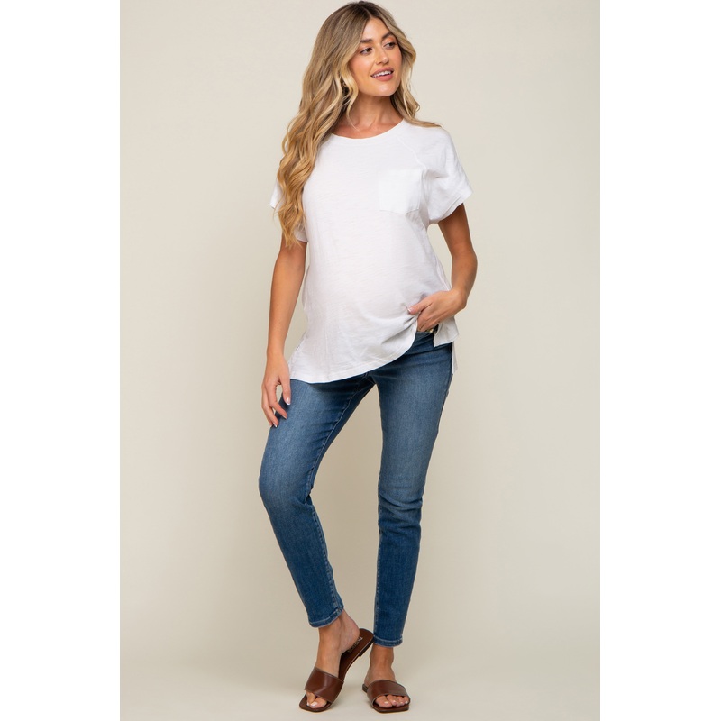 Navy Maternity Skinny Jean