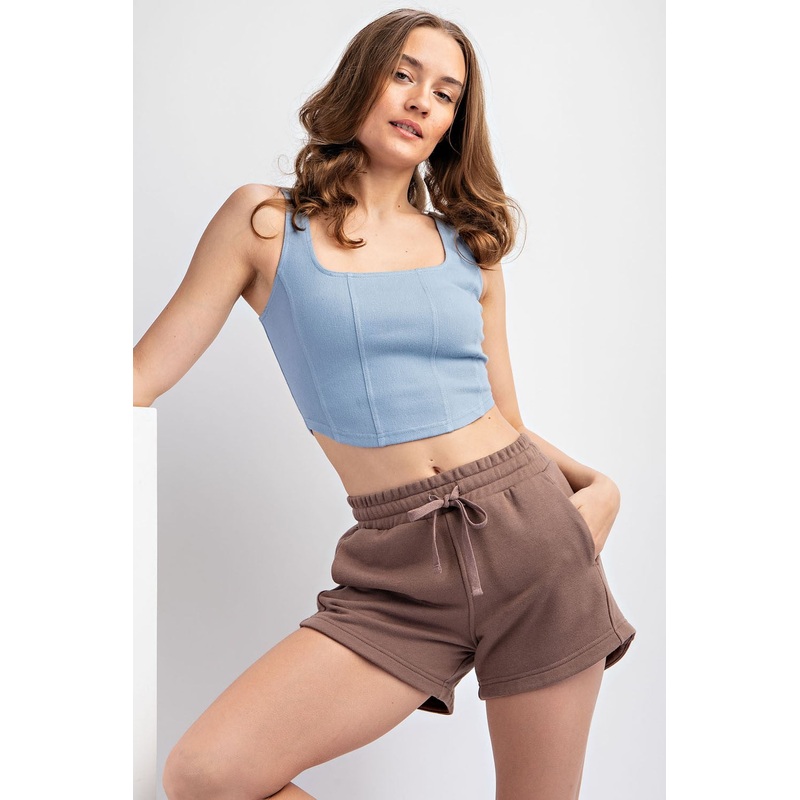 Brown Terry Shorts