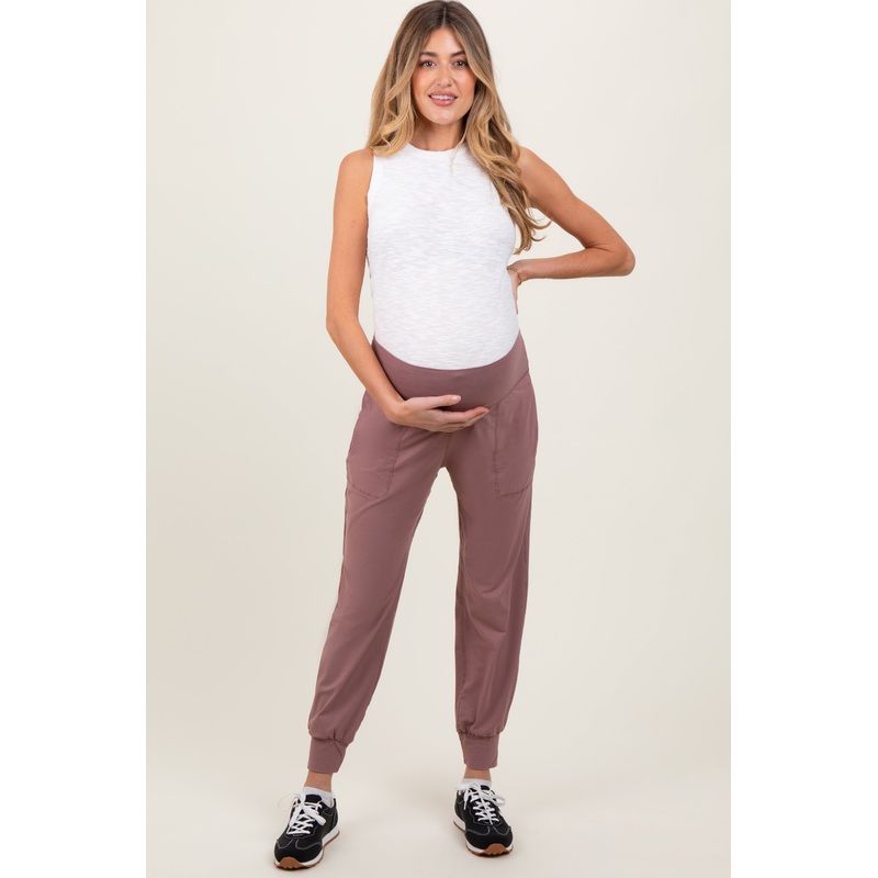 Mauve Maternity Joggers