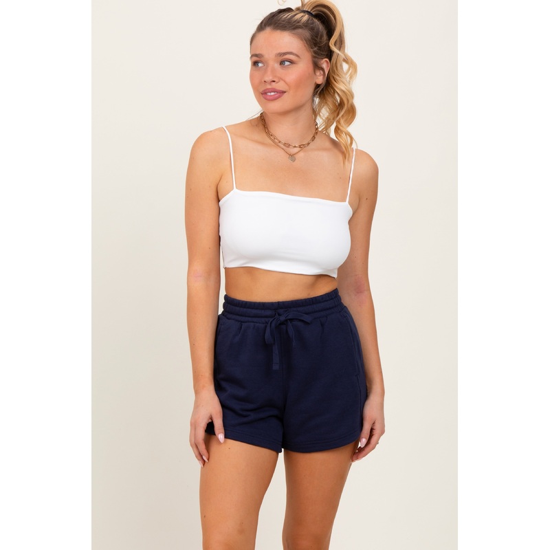 Navy Blue Terry Shorts