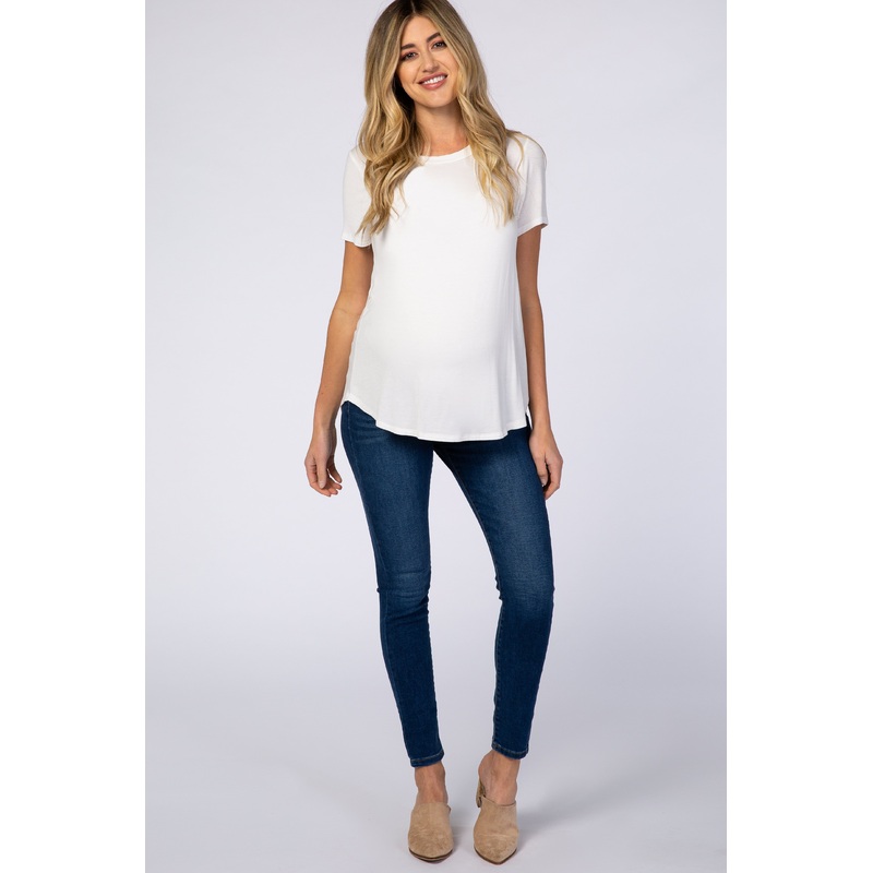 PinkBlush Navy Blue Skinny Maternity Jeans