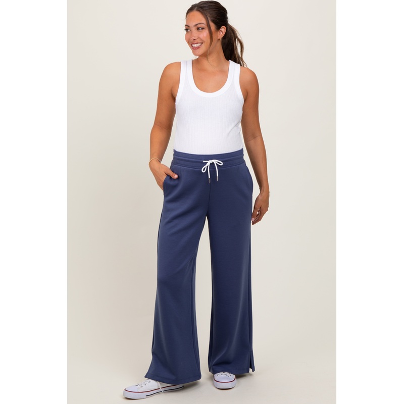 Navy Drawstring Maternity Lounge Pants