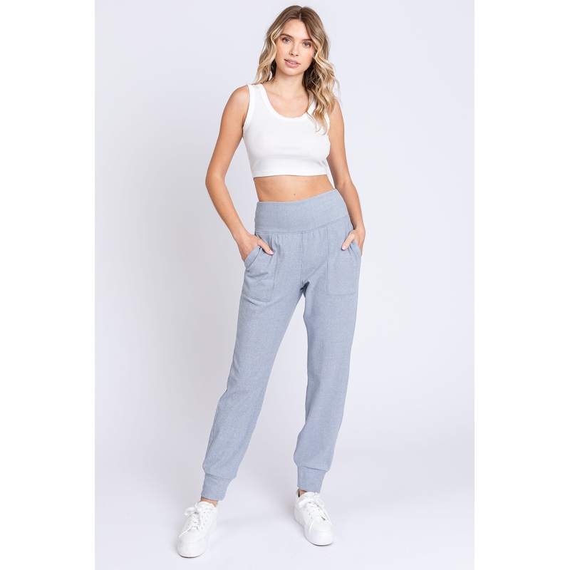 Light Blue Soft Knit Joggers
