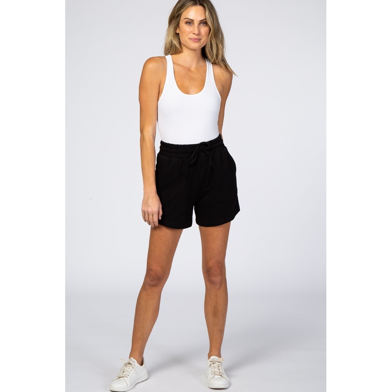 Black French Terry Sweat Shorts