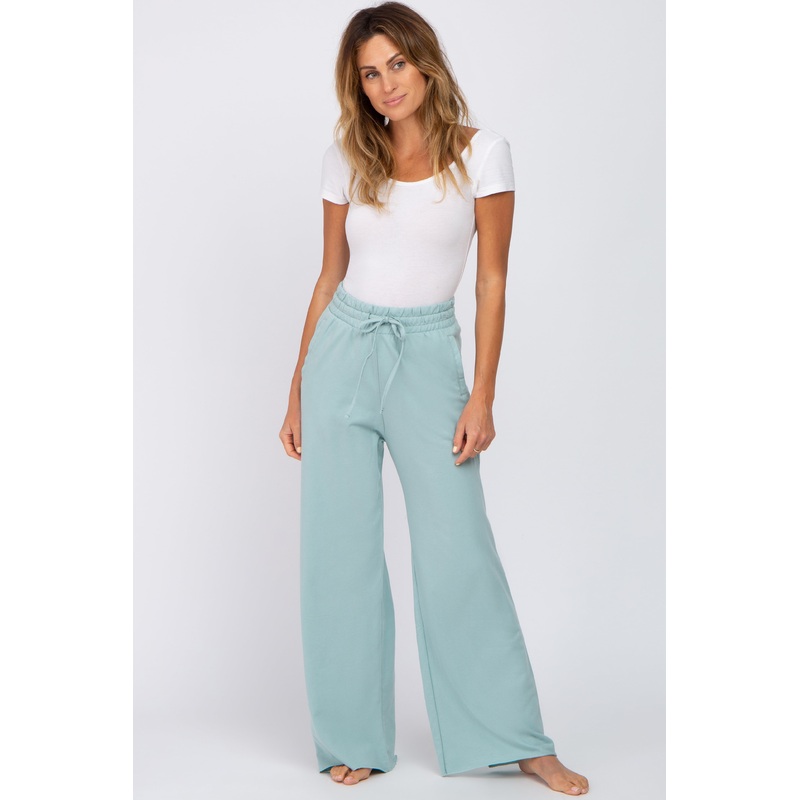 Mint Smocked Waist Lounge Pants