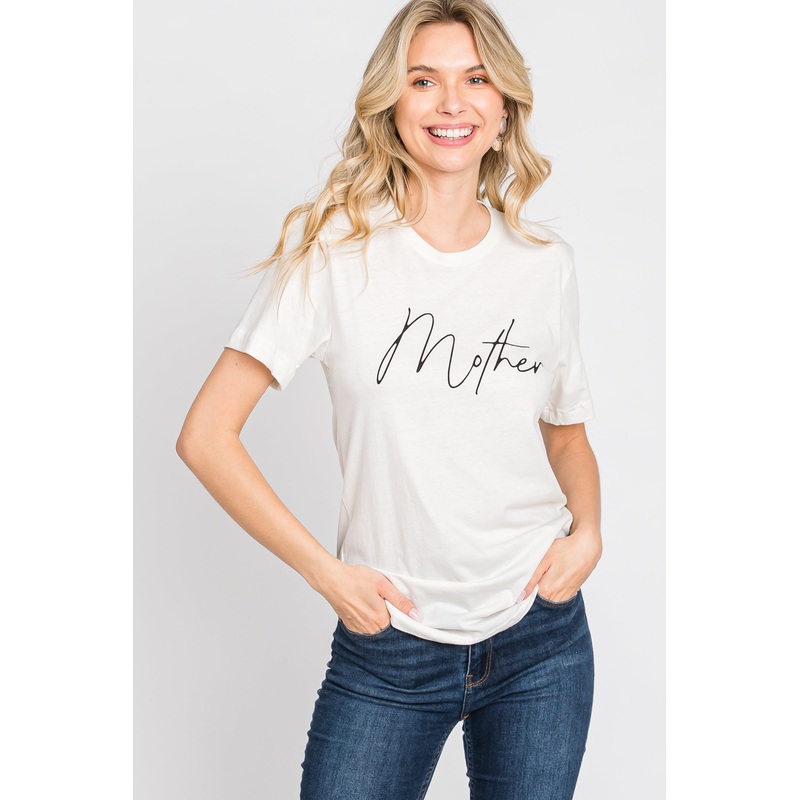 White Mother Graphic T-Shirt
