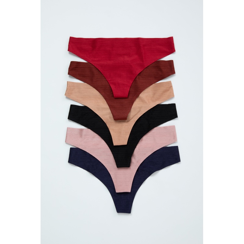 Multi-Color Seamless Thong Underwear Set