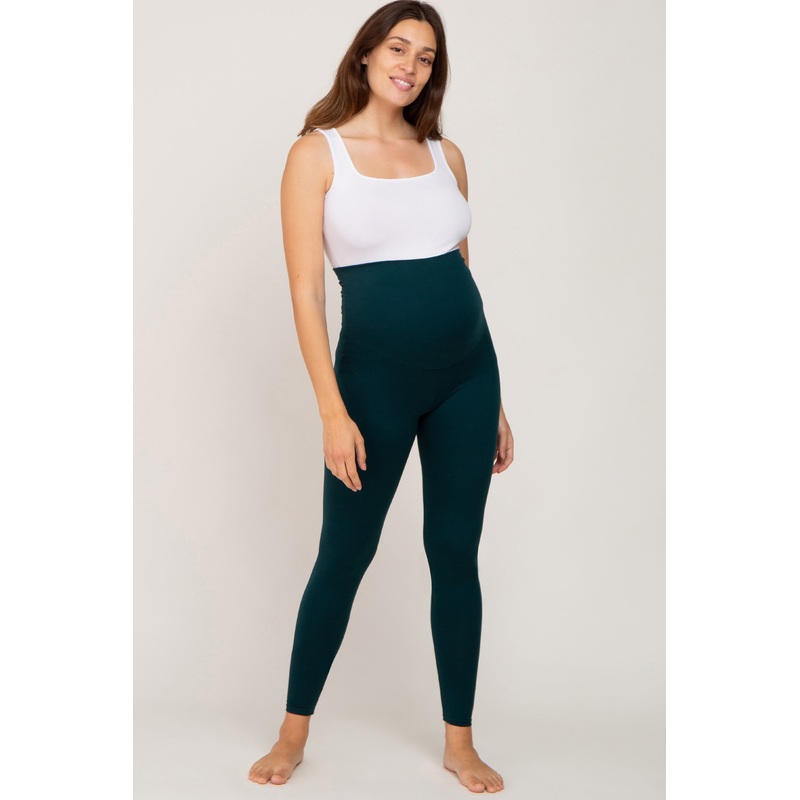 Forest Green Basic Maternity Leggings