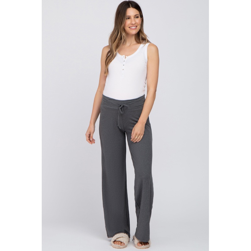 Charcoal Drawstring Maternity Lounge Pants