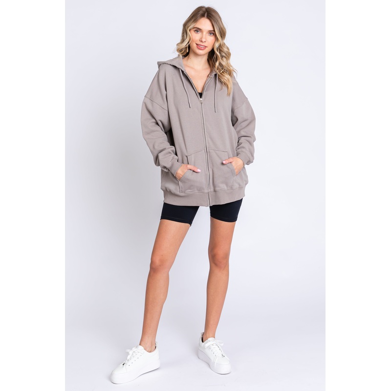 Taupe Hooded Jacket