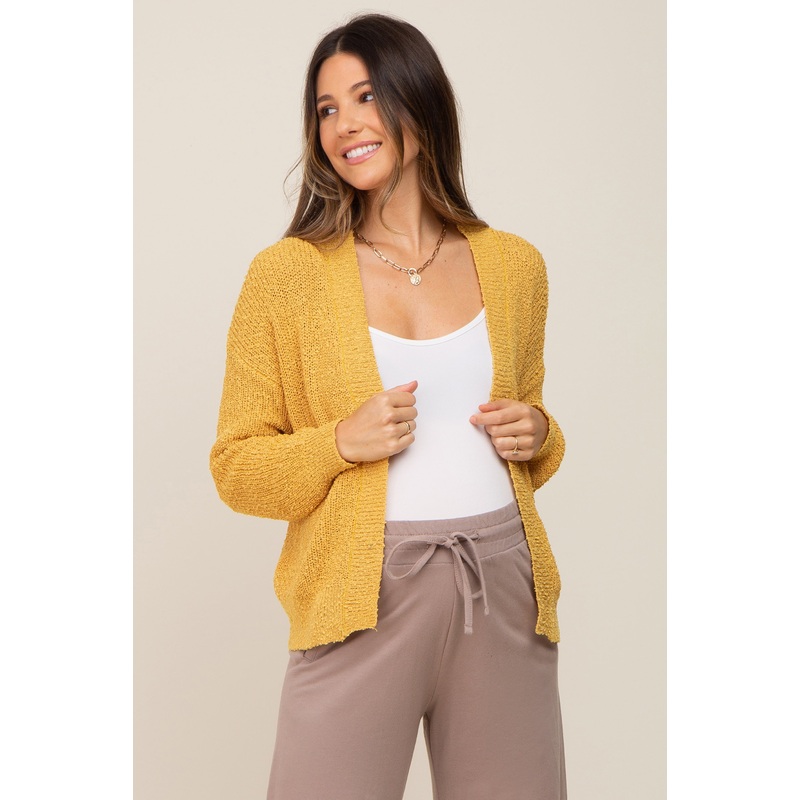 Yellow Maternity Cardigan