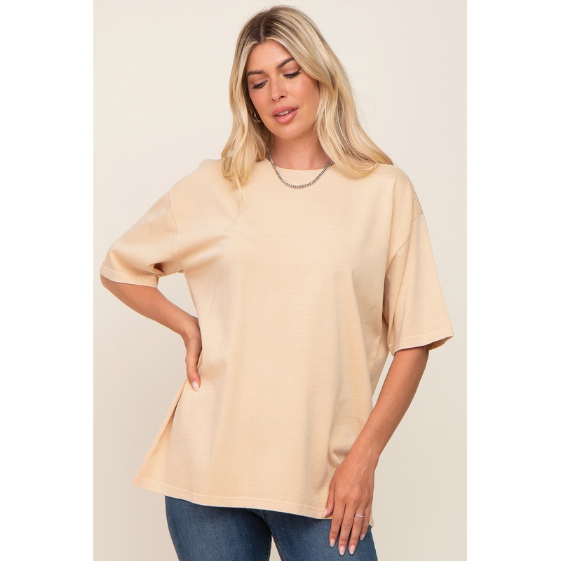 Yellow Basic Oversized T-Shirt