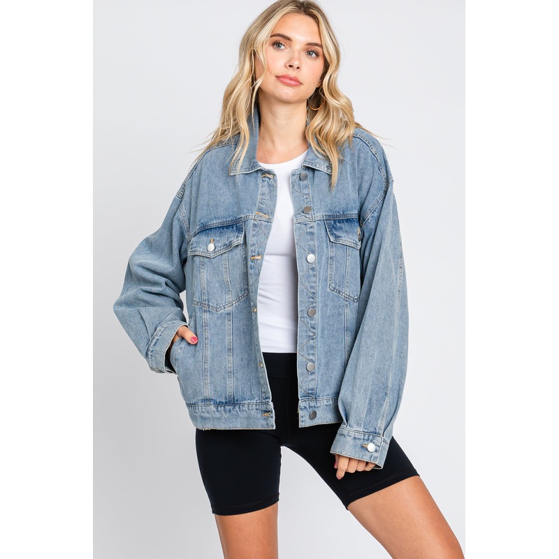 Light Blue Oversized Denim Jacket