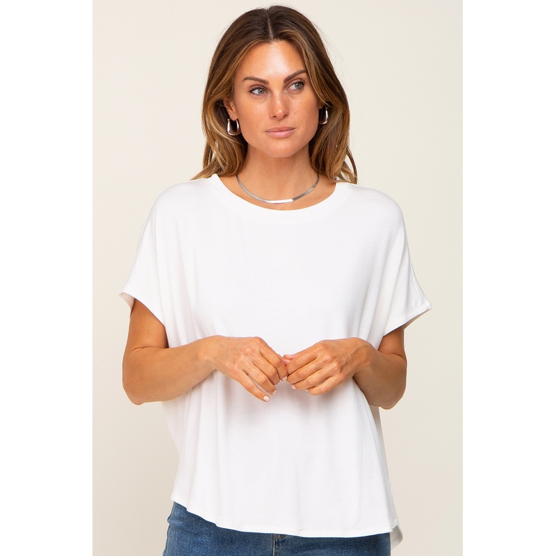 White Oversized Boxy Top