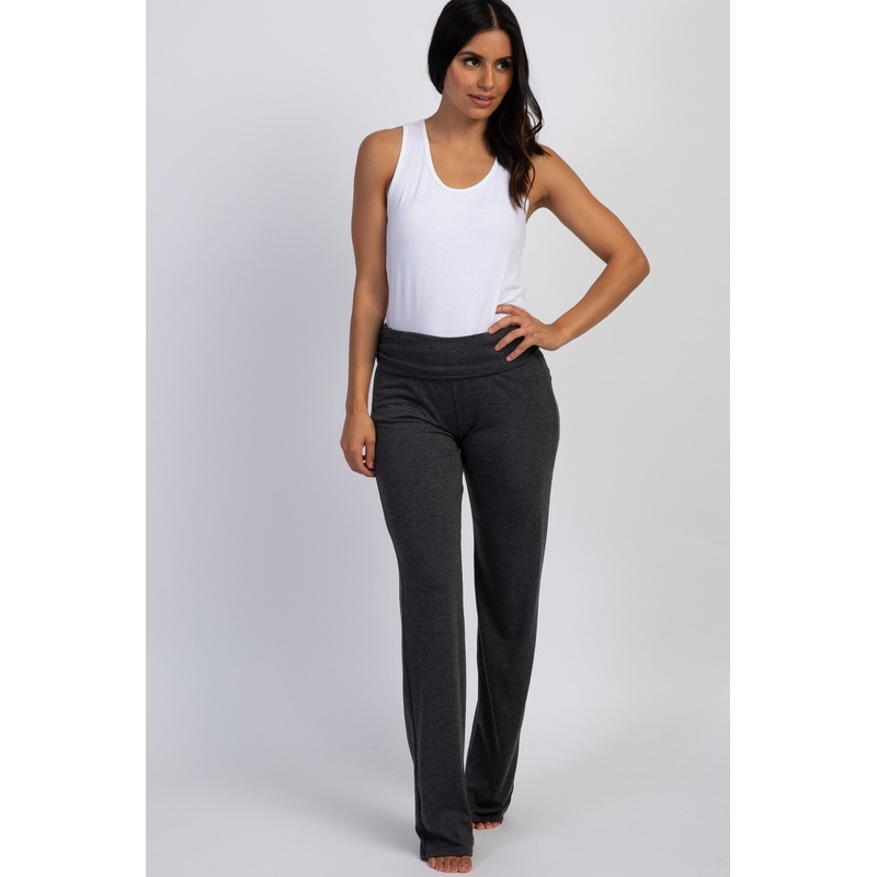 PinkBlush Charcoal Grey Foldover Lounge Pants