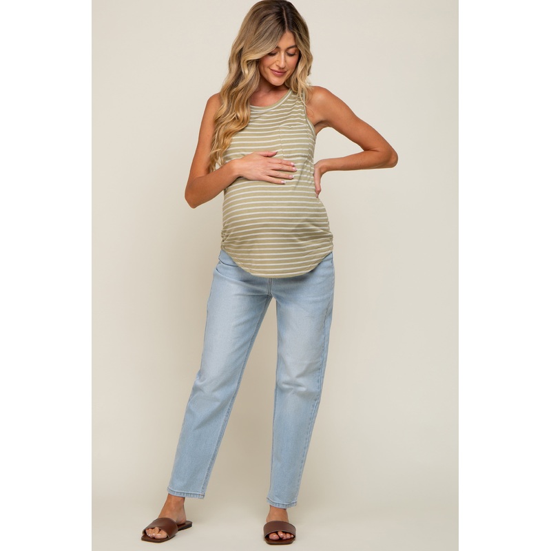 Light Blue Mom Style Maternity Jeans