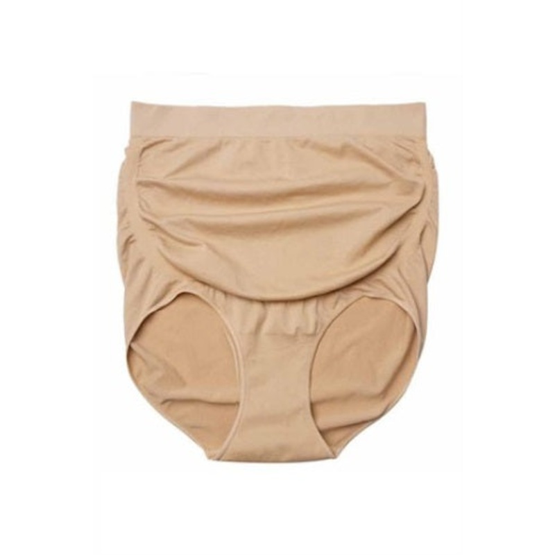 Beige Maternity High Waisted Support Brief