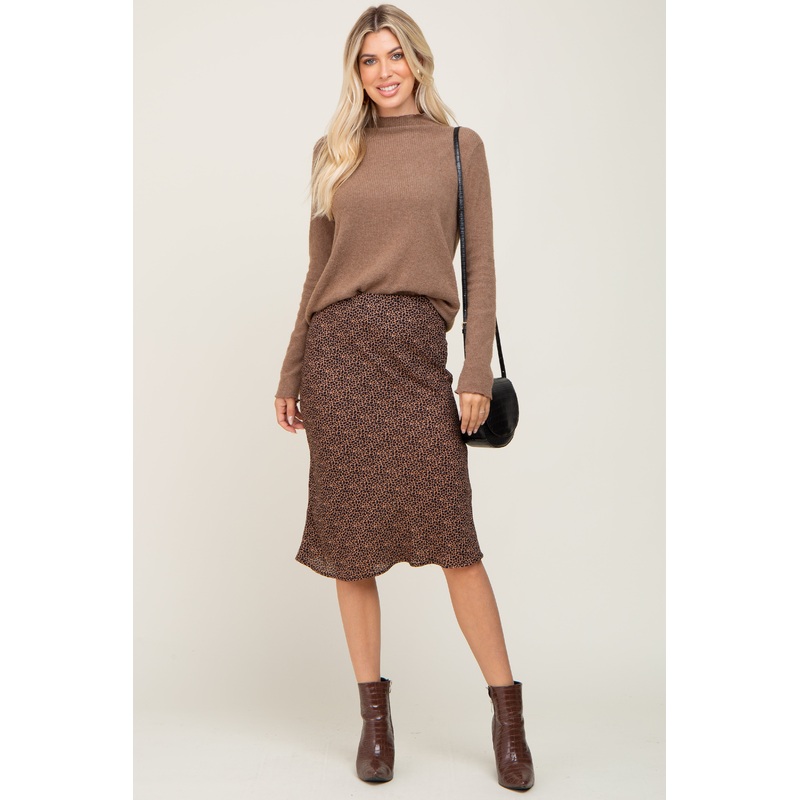 Black Printed Slip Skirt