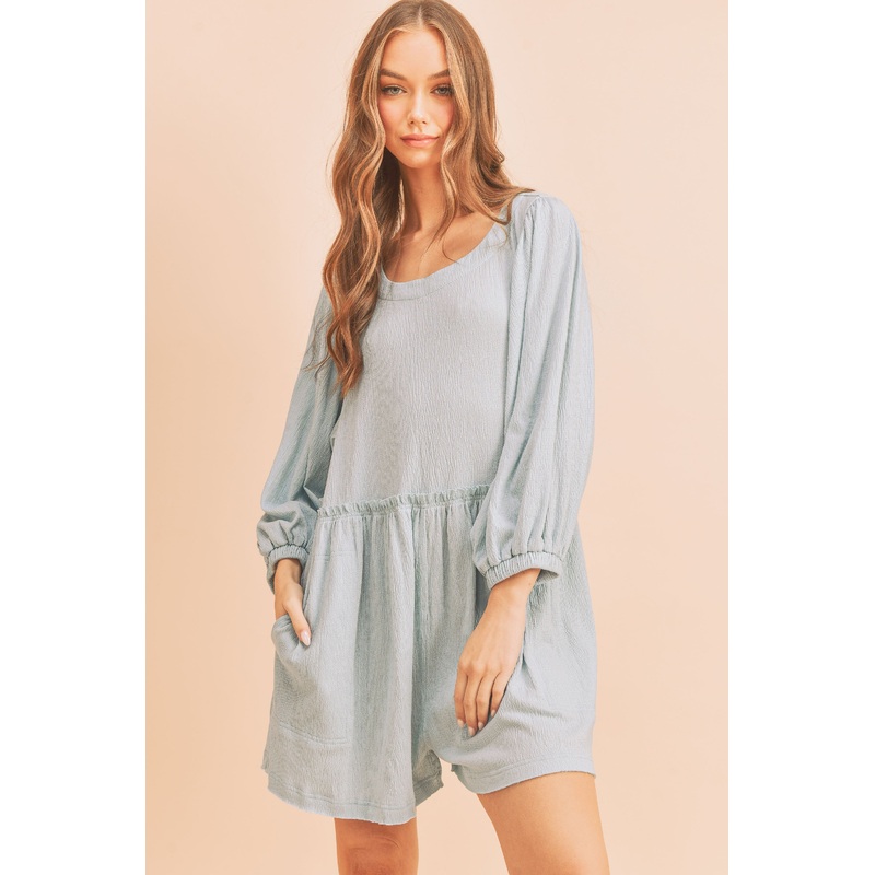 Sky 3/4 Sleeve Romper