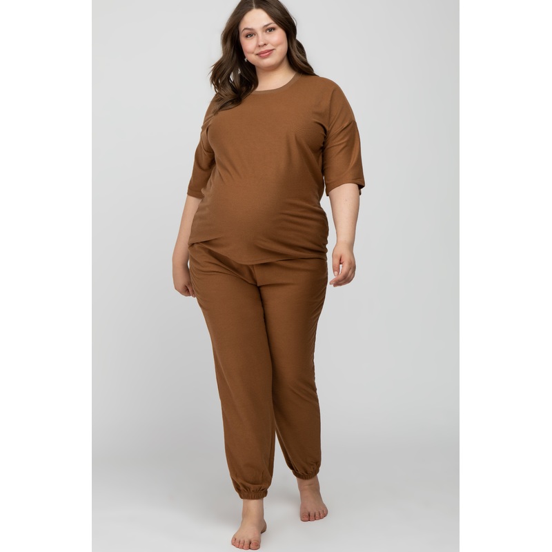 Camel Jogger Maternity Plus Lounge Set