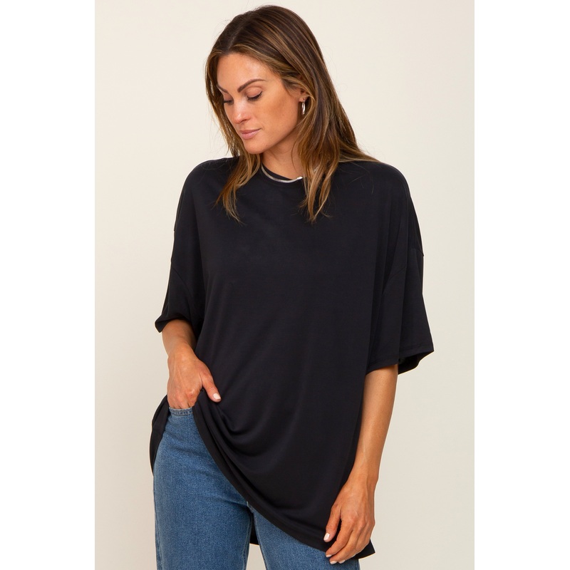 Black Basic Oversized T-Shirt