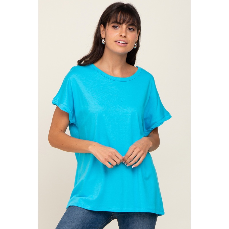 Aqua Short Sleeve Top
