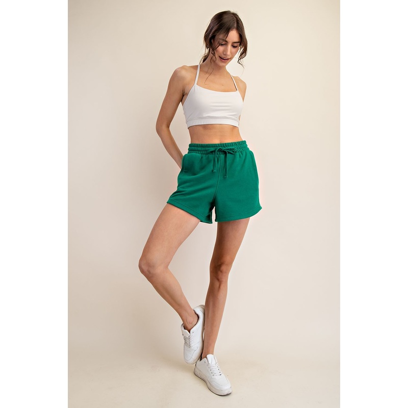 Green Terry Shorts