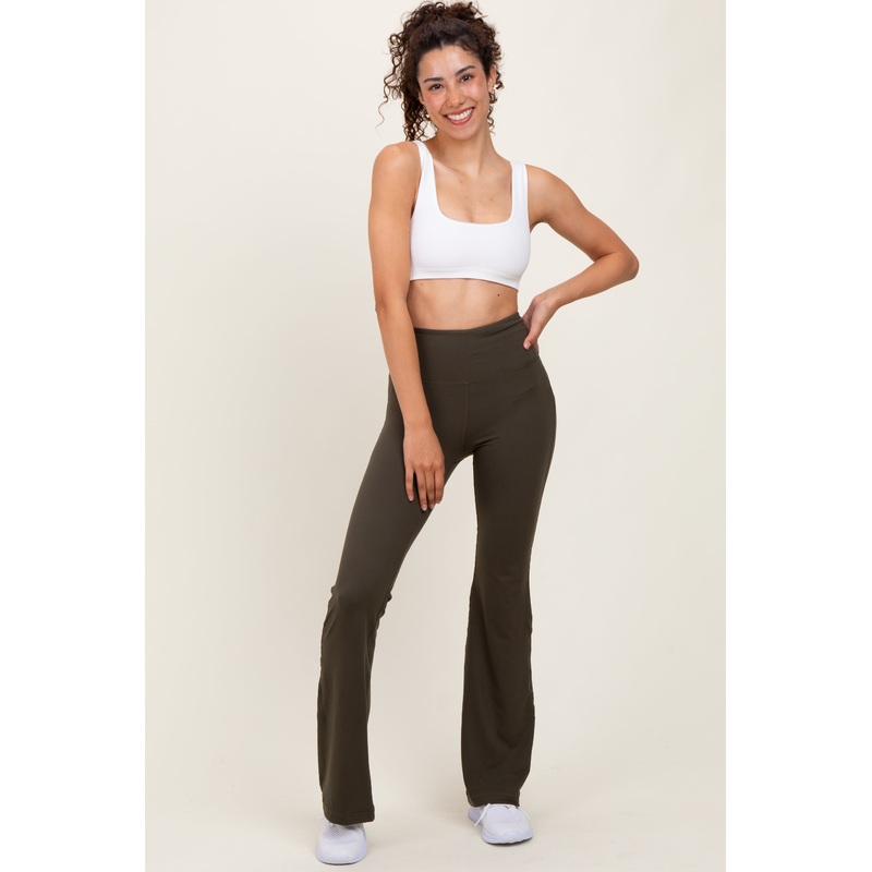 Olive Flared Leggings